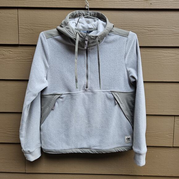 Outdoor Research Womens S Trail Mix Pullover Hoodie Green Gray AA2 - Picture 1 of 6